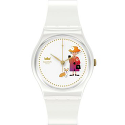 La montre Swatch How Majestic, clin d'oeil et hommage à la Reine